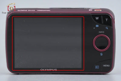 【中古】OLYMPUS オリンパス VH-210 レッド コンパクトデジタルカメラ 元箱付き