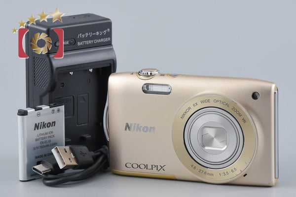 中古】Nikon ニコン COOLPIX S3300 スイートゴールド コンパクト