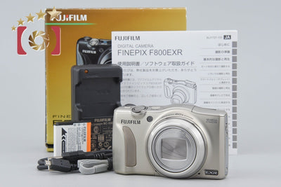【中古】FUJIFILM 富士フイルム FINEPIX F800EXR シャンパンゴールド コンパクトデジタルカメラ 元箱付き