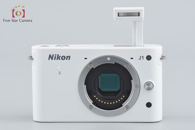 【中古】Nikon ニコン 1 J1 標準ズームレンズキット ホワイト シャッター回数僅少