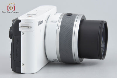 【中古】Nikon ニコン 1 J1 標準ズームレンズキット ホワイト シャッター回数僅少
