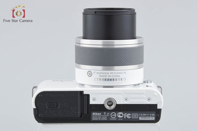 【中古】Nikon ニコン 1 J1 標準ズームレンズキット ホワイト シャッター回数僅少