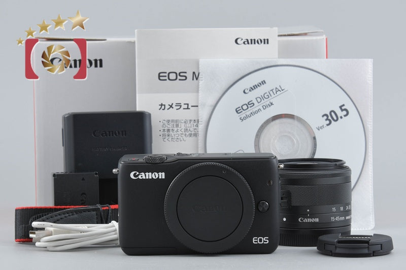 [Used] Canon EOS M10 EF-M 15-45 IS STM Lens Kit Black with Original Box