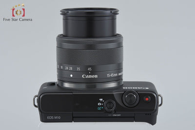 【中古】Canon キヤノン EOS M10 EF-M 15-45 IS STM レンズキット ブラック 元箱付き