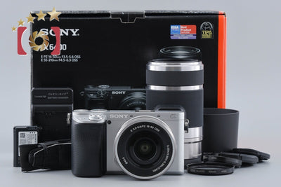 【中古】SONY ソニー α6400 ILCE-6400 シルバー ダブルズームレンズキット 元箱付き