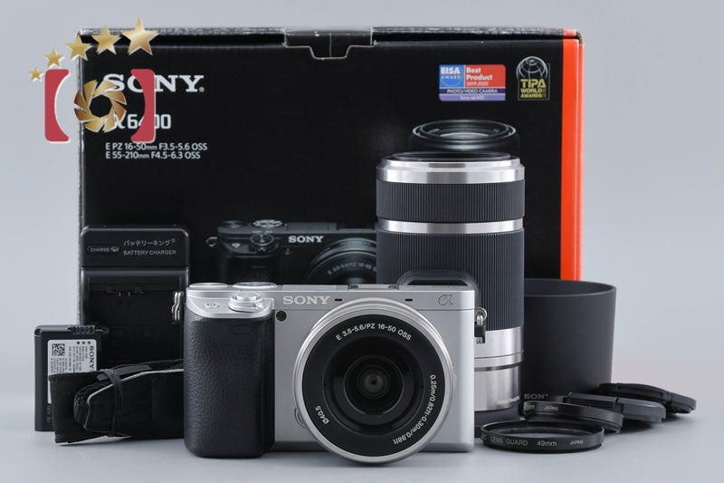 [Used] SONY α6400 ILCE-6400 Silver Double Zoom Lens Kit with Original Box