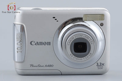 【中古】Canon キヤノン PowerShot A480 シルバー コンパクトデジタルカメラ