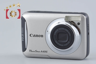 【中古】Canon キヤノン PowerShot A495 シルバー コンパクトデジタルカメラ