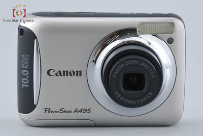 【中古】Canon キヤノン PowerShot A495 シルバー コンパクトデジタルカメラ