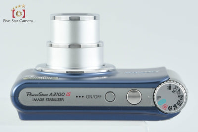 【中古】Canon キヤノン PowerShot A3100 IS ブルー コンパクトデジタルカメラ