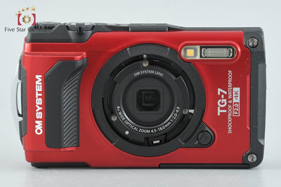 【中古】OM SYSTEM (OLYMPUS) オーエム システム TOUGH TG-7 レッド コンパクトデジタルカメラ シャッター回数僅少 元箱付き