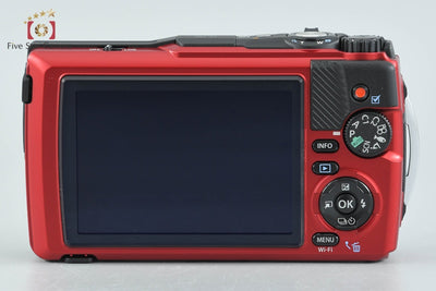 【中古】OM SYSTEM (OLYMPUS) オーエム システム TOUGH TG-7 レッド コンパクトデジタルカメラ シャッター回数僅少 元箱付き
