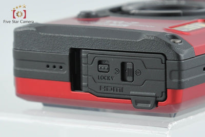 【中古】OM SYSTEM (OLYMPUS) オーエム システム TOUGH TG-7 レッド コンパクトデジタルカメラ シャッター回数僅少 元箱付き