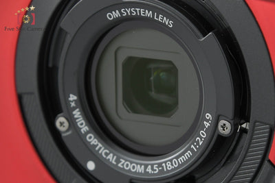 【中古】OM SYSTEM (OLYMPUS) オーエム システム TOUGH TG-7 レッド コンパクトデジタルカメラ シャッター回数僅少 元箱付き