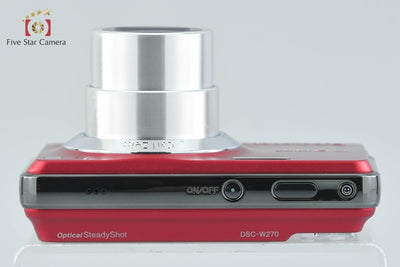 【中古】SONY ソニー Cyber-shot DSC-W270 レッド デジタルスチルカメラ 元箱付き