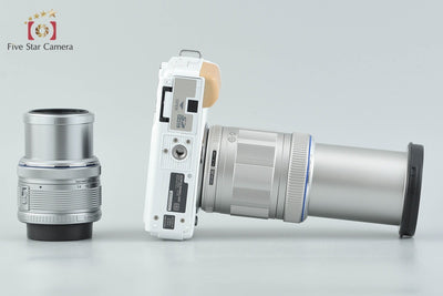 【中古】OLYMPUS オリンパス PEN Lite E-PL1s ホワイト + M.ZUIKO DIGITAL ED 14-42mm f/3.5-5.6 II R + M.ZUIKO DIGITAL ED 40-150mm f/4-5.6