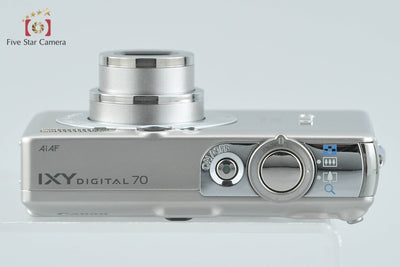 【中古】Canon キヤノン IXY Digital 70 シルバー コンパクトデジタルカメラ 元箱付き
