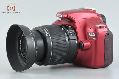【中古】Canon キヤノン EOS Kiss X50 18-55 レンズキット レッド シャッター回数僅少