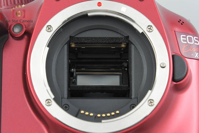 【中古】Canon キヤノン EOS Kiss X50 18-55 レンズキット レッド シャッター回数僅少