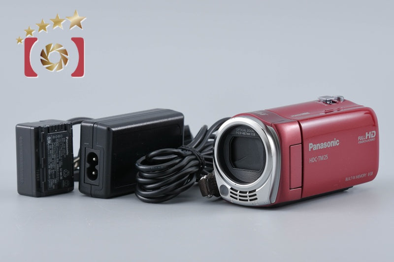 【中古】Panasonic パナソニック HDC-TM25 レッド ビデオカメラ