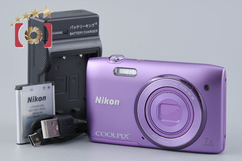 中古】Nikon ニコン COOLPIX S3500 オーキッドパープル コンパクト