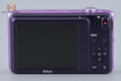 【中古】Nikon ニコン COOLPIX S3500 オーキッドパープル コンパクトデジタルカメラ