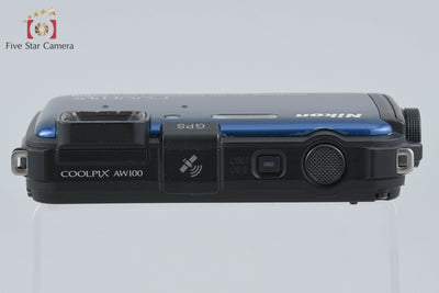 【中古】Nikon ニコン COOLPIX AW100 オーシャンブルー コンパクトデジタルカメラ