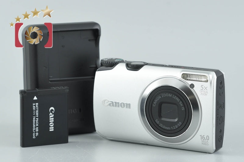 [Used] Canon PowerShot A3300 IS Silver Compact Digital Camera