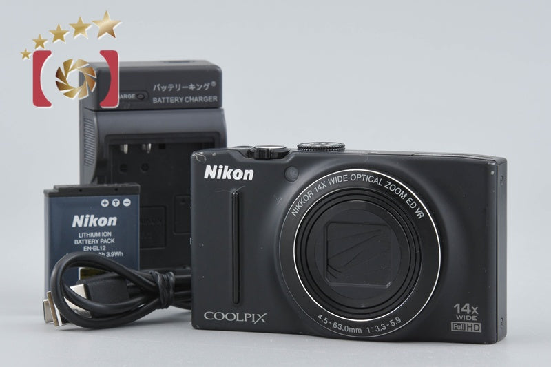 [Used] Nikon COOLPIX S8200 Noble Black Compact Digital Camera