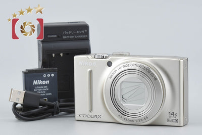 【中古】Nikon ニコン COOLPIX S8200 プラチナシルバー コンパクトデジタルカメラ