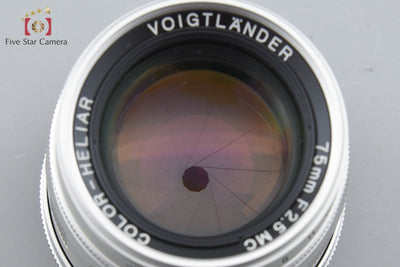 【中古】Voigtlander フォクトレンダー COLOR-HELIAR 75mm f/2.5 MC シルバー L39 ライカスクリューマウント