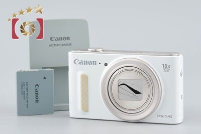 【中古】Canon キヤノン PowerShot SX610 HS ホワイト コンパクトデジタルカメラ