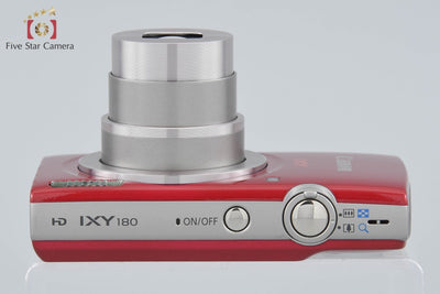 【中古】Canon キヤノン IXY 180 レッド コンパクトデジタルカメラ