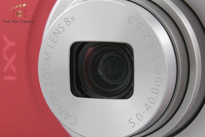 【中古】Canon キヤノン IXY 200 レッド コンパクトデジタルカメラ