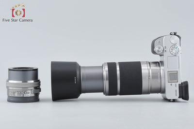 【中古】SONY ソニー α6400 ILCE-6400 シルバー ダブルズームレンズキット シャッター回数僅少 元箱付き