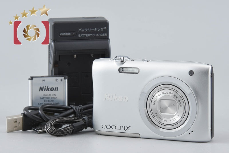 【中古】Nikon ニコン COOLPIX A100 シルバー コンパクトデジタルカメラ