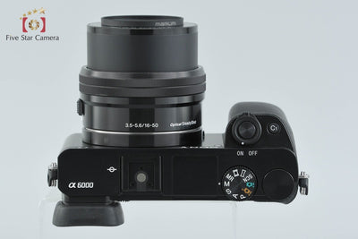 【中古】SONY ソニー α6000 ILCE-6000 ブラック パワーズームレンズキット シャッター回数僅少 多言語対応