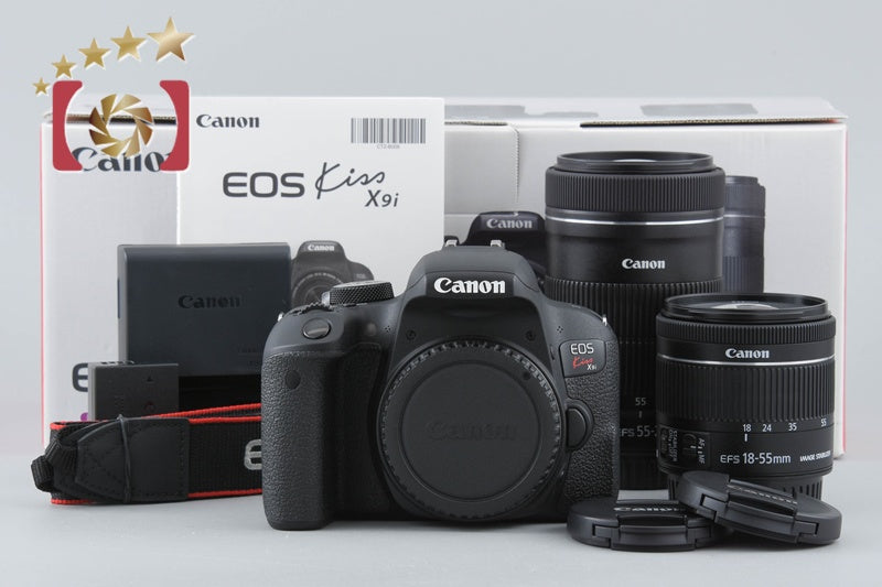[Used] Canon EOS Kiss X9i Double Zoom Kit with Original Box