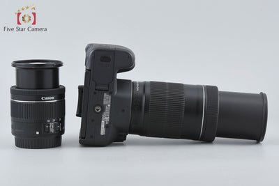 【中古】Canon キヤノン EOS Kiss X9 ダブルズームキット ブラック シャッター回数僅少