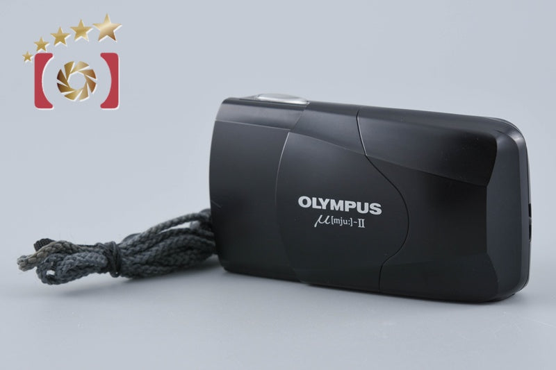 中古】OLYMPUS オリンパス μ[mju:]-II ミューII ブラック コンパクト