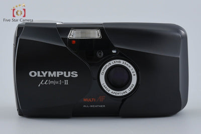 【中古】OLYMPUS オリンパス μ[mju:]-II ミューII ブラック コンパクトフィルムカメラ