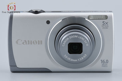 【中古】Canon キヤノン PowerShot A3500 IS シルバー コンパクトデジタルカメラ