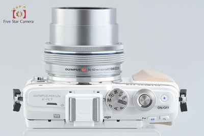 【中古】OLYMPUS オリンパス PEN Lite E-PL7 14-42mm EZレンズキット ホワイト シャッター回数僅少