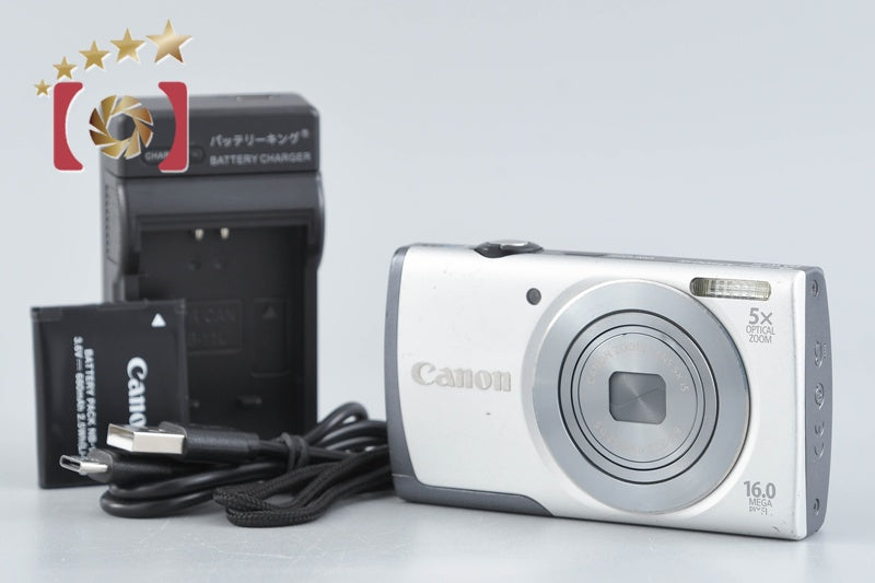 【中古】Canon キヤノン PowerShot A3500 IS シルバー コンパクトデジタルカメラ