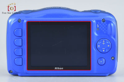 【中古】Nikon ニコン COOLPIX S33 ブルー コンパクトデジタルカメラ