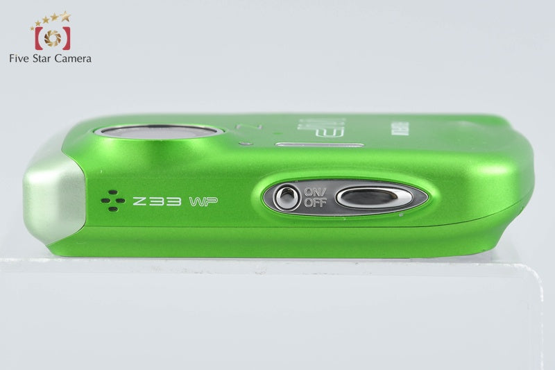 ⭕️今だけスマホ転送付き❤️動作品❤️Z33WPグリーン★デジカメ★富士フィルム 中古】FUJIFILM 富士フイルム FINEPIX Z33WP グリーン コンパクト