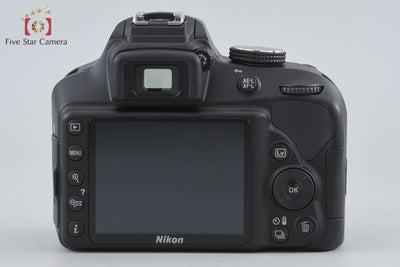 【中古】Nikon ニコン D3400 ブラック ダブルズームキット シャッター回数僅少 元箱付き