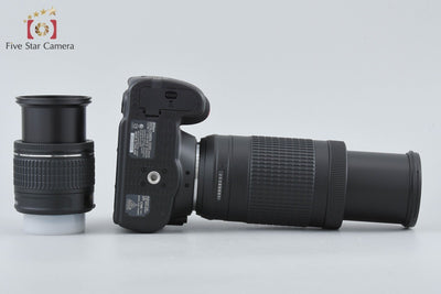 【中古】Nikon ニコン D3400 ブラック ダブルズームキット シャッター回数僅少 元箱付き