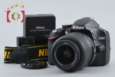 【中古】Nikon ニコン D3200 18-55 VR レンズキット ブラック シャッター回数僅少