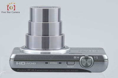 【中古】SONY ソニー Cyber-shot DSC-WX100 シルバー コンパクトデジタルカメラ 多言語対応
